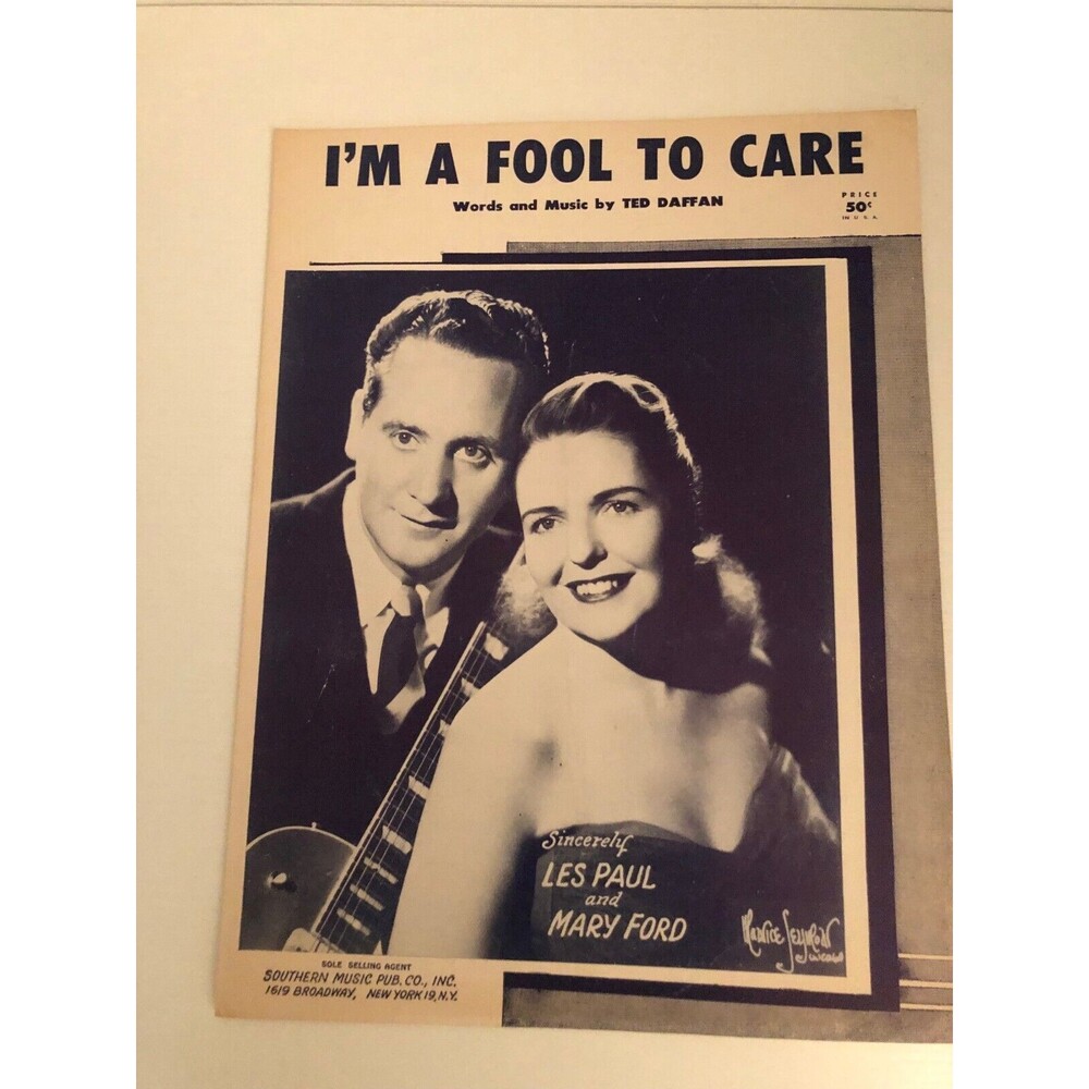 1950s Les Paul & Mary Ford – I'm A Fool To Care‎ Sheet Music